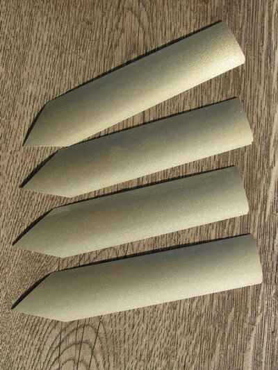 Hliníkový popisek, délka 15 cm, šířka 2,5cm, 10 ks, barva zlatostříbrná Hliníkový popisek, délka 15 cm, šířka 2,5cm, 10 ks, barva zlatostříbrná